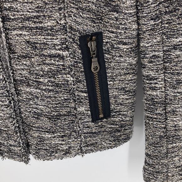 Drew Women's Black Tweed Snap Front Blazer Size M New - Picture 8 of 13